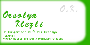 orsolya klezli business card